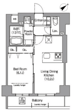 HF押上レジデンス 101 間取り図