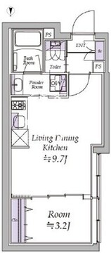 アトリオフラッツ清澄白河 201 間取り図