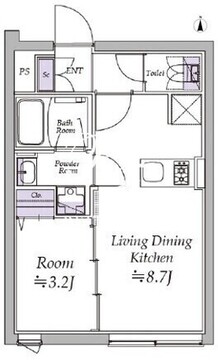 アトリオフラッツ清澄白河 204 間取り図