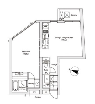 カスタリア渋谷櫻丘 601 間取り図
