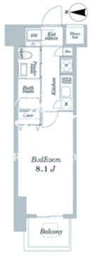 ライトハウス大塚 803 間取り図