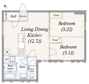 グランパセオ三宿2 201 間取り図