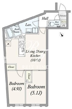 グランパセオ三宿2 304 間取り図
