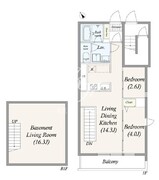 グランパセオ三宿 102 間取り図