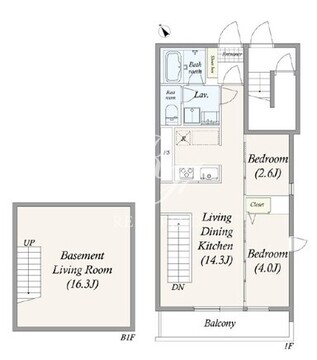 グランパセオ三宿 102 間取り図