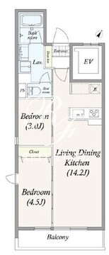 グランパセオ三宿 201 間取り図