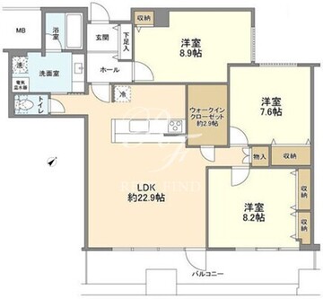 渋谷プロパティータワー 1303 間取り図