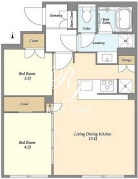 ガーデンレジデンス恵比寿 202 間取り図
