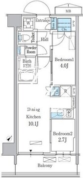 パークアクシス品川南大井パークフロント 348 間取り図