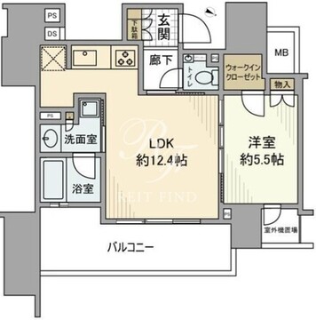 プラウド九段南 305 間取り図