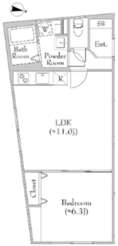 フォンス・ルーキス イズミ 101 間取り図