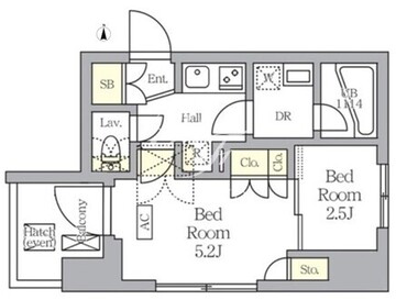 アジールコート王子 1004 間取り図