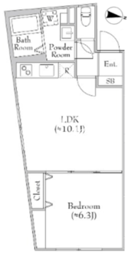 フォンス・ルーキス イズミ 301 間取り図