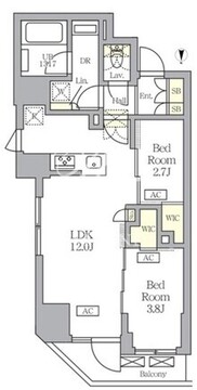 アジールコート王子 1003 間取り図