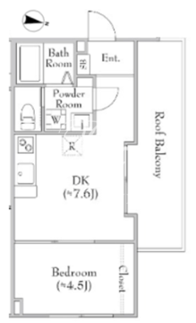 フォンス・ルーキス イズミ 402 間取り図