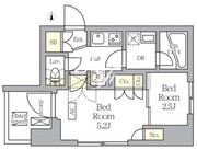 アジールコート王子 204 間取り図