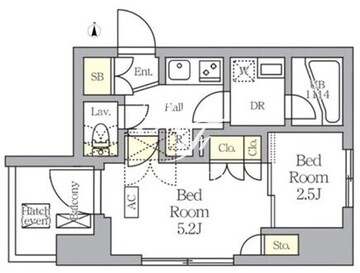 アジールコート王子 204 間取り図