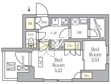 アジールコート王子 804 間取り図