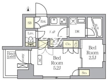 アジールコート王子 304 間取り図