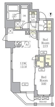 アジールコート王子 803 間取り図