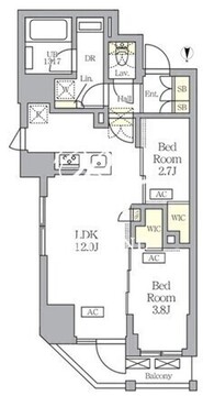 アジールコート王子 703 間取り図