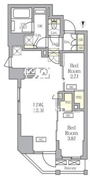 アジールコート王子 403 間取り図