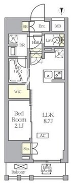 アジールコート王子 602 間取り図