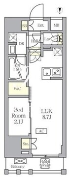 アジールコート王子 402 間取り図