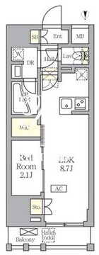 アジールコート王子 302 間取り図