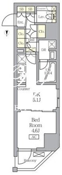 アジールコート王子 801 間取り図