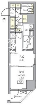 アジールコート王子 601 間取り図