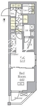 アジールコート王子 501 間取り図