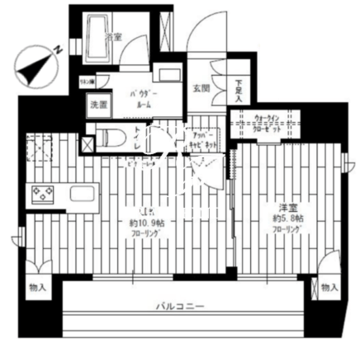 ステージファースト蔵前アジールコート 601 間取り図
