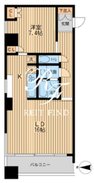 ドゥーエ清澄白河 405 間取り図