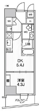 オルタナ中野 505 間取り図