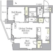 プライムガーデン大森 1206 間取り図