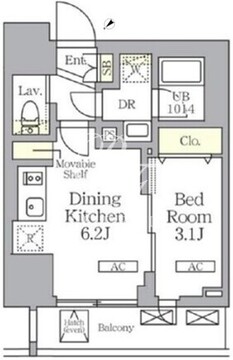 プライムガーデン大森 1204 間取り図