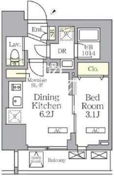プライムガーデン大森 1104 間取り図