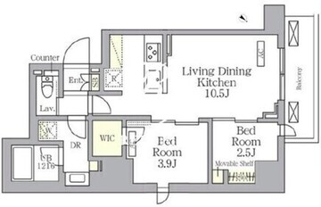 プライムガーデン大森 1003 間取り図