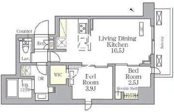 プライムガーデン大森 803 間取り図