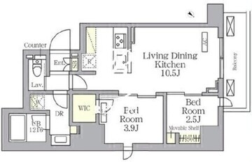 プライムガーデン大森 403 間取り図