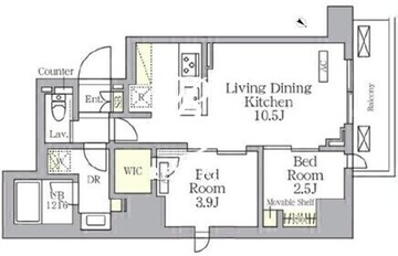 プライムガーデン大森 203 間取り図