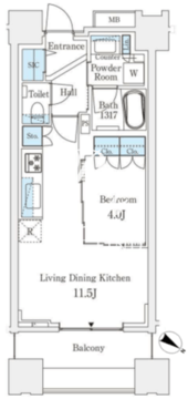 パークホームズ日本橋橘町 502 間取り図
