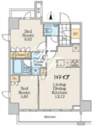 クレストコート中野富士見町 401 間取り図