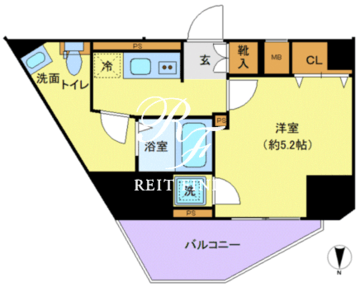 ジェノヴィア渋谷笹塚スカイガーデン 1001 間取り図