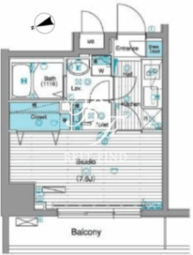 グランド・ガーラ銀座 1414 間取り図