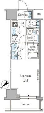 ルビア赤坂 205 間取り図