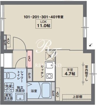 ココフラット雑司が谷 201 間取り図