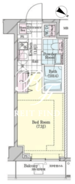 シェル品川戸越 515 間取り図