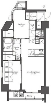 コンフォリア滝野川 708 間取り図